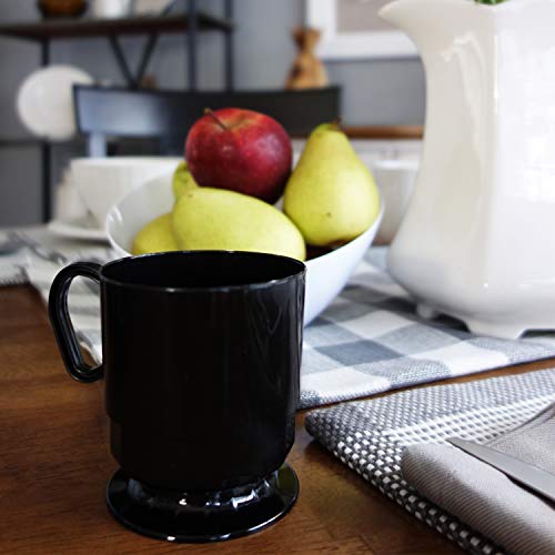 Party Essentials 8-Ounce Hard Plastic Coffee Cups, 10-Count, Black #TOP3