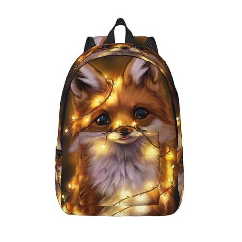 Sac à dos de voyage imprimé renard grand volume pour ordinateur portable hommes femmes
