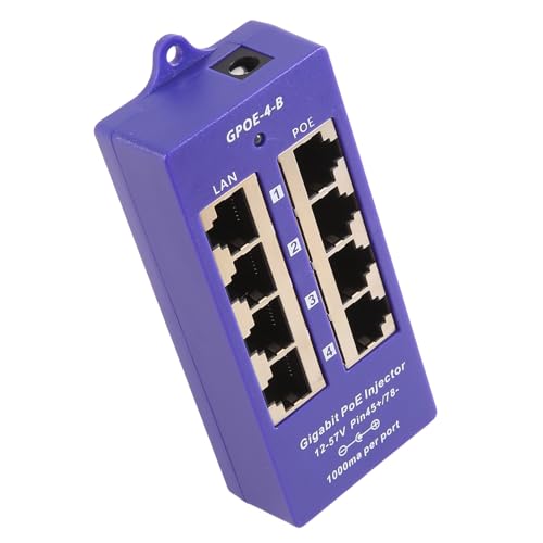 Inyector PoE Pasivo Gigabit 4 Puertos 48V o 24V para Cámara IP y Punto de Acceso WiFi miniatura 5