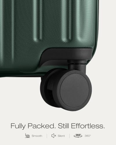 Image of Coolife Luggage, Lightweight and Durable Hardshell, 24 in, Dark Green