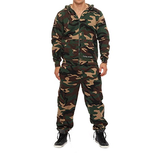 Drying Jumper 1I3 Herren Camouflage Jogging Anzug Woodland Gr. S