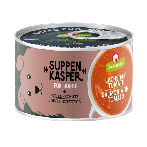 GranataPet Suppenkasper Salmón con Tomate, Sopa para Perros Felices, Aperitivo con mejillón de Labios Verdes y minerales, Comida para Perros sin Cereales para una alimentación apropiada para Las