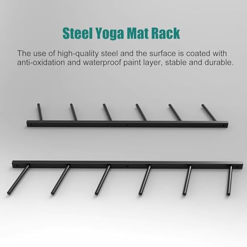 Support mural tapis de yoga pour ranger un équipement de fitness encombrant dans le salon