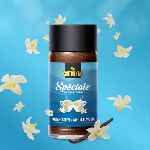 Image of CONTINENTAL COFFEE Gift Box Hamper Set | Continental Speciale Vanilla & Caramel Flavoured Coffee Powder 50gm Jar | Premium Tumbler 350ml | Stainless Steel Electric Handheld Frother | Festival Gift | Diwali Gift Box