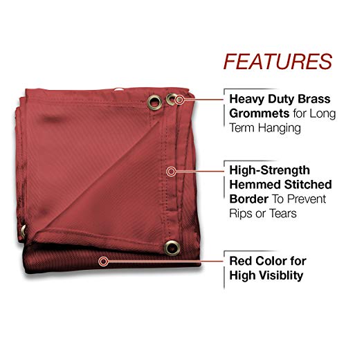 Lincoln Electric K3253-1 Heavy Duty Welding Blanket, 6' X 6', 1022°F Temperature Rating, 38 Oz. Fiberglass Fabric, Pink #TOP2