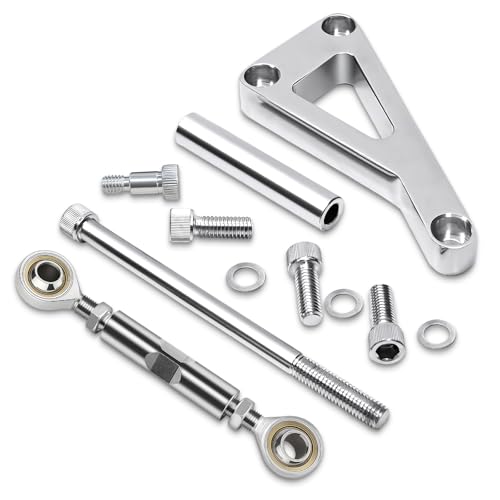 SBC Alternator Bracket, Long Water Pump Lwp Aluminum Alternator Bracket Kit Polished for Chevy SBC 350 Small Block Engine