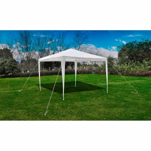 White Polyethylene Gazebo with Steel Frame 10 x 10 ft