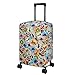 HYPER VENTURE Washable Luggage Cover - Fashion Suitcase Protector Fits 31-32 Inch Luggage (World Voyage, XL)