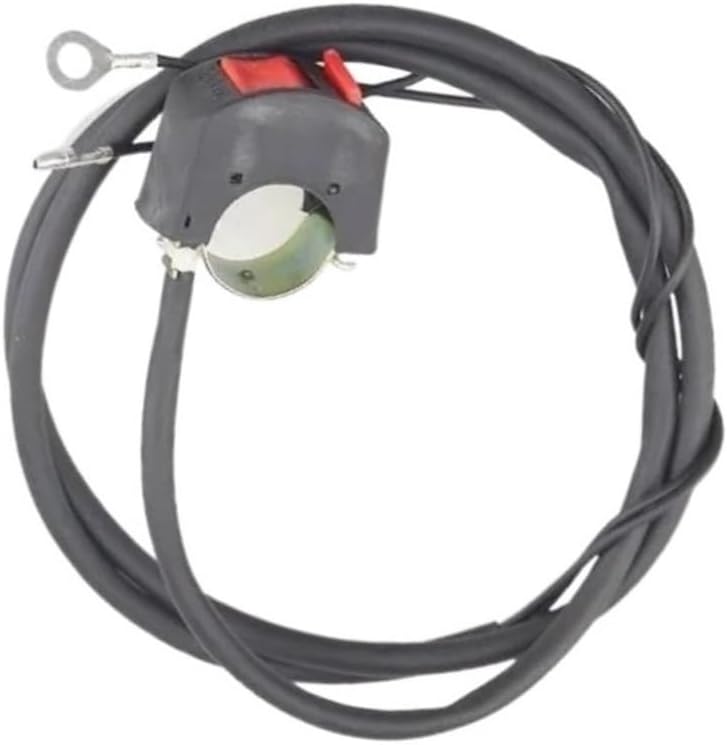 Cultivator Tiller Throttle Stop Switch Compatible with Gasoline Engine 168F 170F 1wire 2wire Repair Parts(2 Wire)