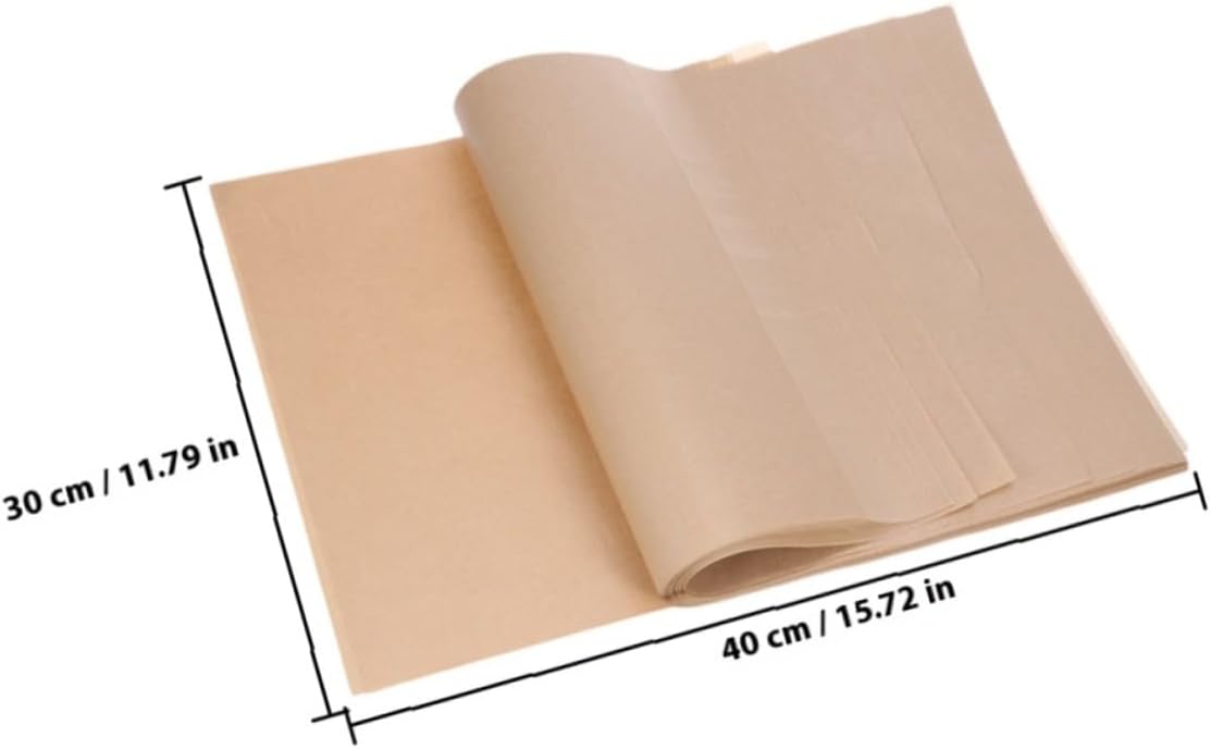 Unbleached Parchment Paper Baking Sheets 30X40Cm 100 Pre-Cut Nonstick Baking Parchment Sheets for Oven Air Fryer Bread and Cookie