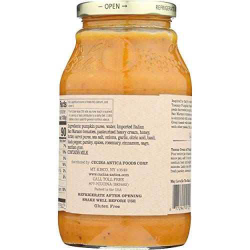 Cucina Antica Pasta Sauce, Tuscany Pumpkin, 25 Oz (Pack of 3)