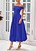 PRETTYGARDEN Womens Summer Off Shoulder Sleeveless Midi Dress Cocktail A Line Flowy Wedding Guest Dresses with Pockets (Royal Blue,Medium)