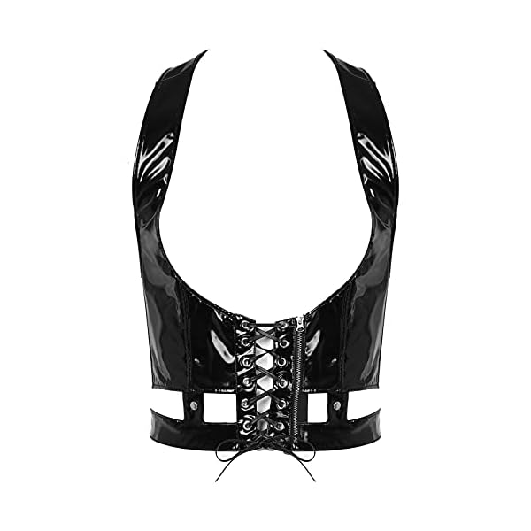 TiaoBug Unisex Sexy Body Brust Harness Leder Geschirr Kunstleder Einstellbar Schnallen Gürtel Clubwear Punk Rollenspiel…