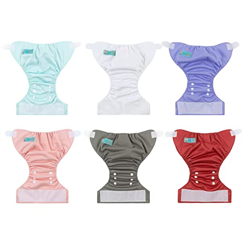 Alvababy Newborn Cloth Diapers For Less Than 12 Pounds Baby Pocket Hook And Loop Closure Cloth Diapers Nappy 6Pcs With 12 Inserts 6Vbs100 #TOP2
