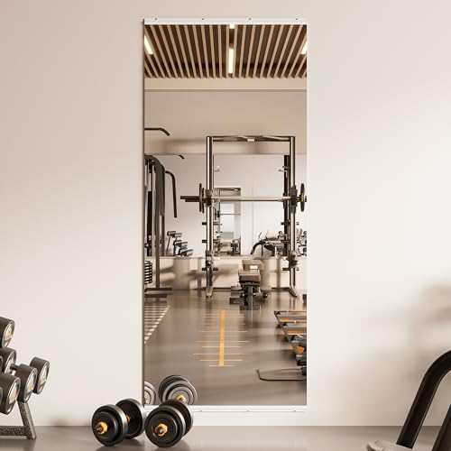 TETOTE 72" x 30" Wall-Mounted Full-Length Fitness Mirror