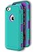 ExosArmor Defender PRO Heavy-Duty Case for Apple iPhone 6 (Includes Belt Clip Holster) Hybrid Dual Layer Shock-Absorption with Screen Guard Full Body Protective Cover (Teal/purple)