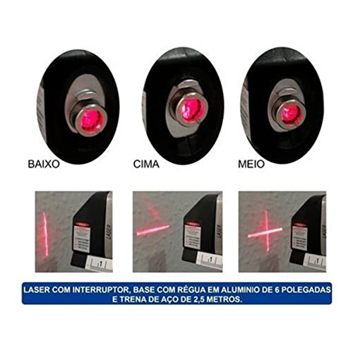 Nivel A Laser Trena 2.5m Nivelador Painel Prateleira Parede