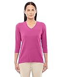 Bracelet Length V-Neck Top (DP184W) Charity Pink, XL