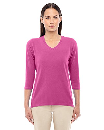 Bracelet Length V-Neck Top (DP184W) Charity Pink, XL