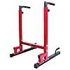 BalanceFrom Steel Frame Multi-Functional Home Gym Exercise Fitness Dip Stand Station with Adjustable Height, 500 Pound Capacity, Multiple Colors