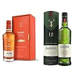 Glenfiddich 21 Year Old Single Malt Scotch Whisky with Gift Box – 70cl & 12 Year Old Single Malt Scotch Whisky, 700ml