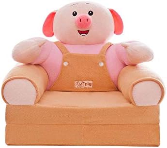 WPYYI Kid Furniture Children Small Sofa Cover Cartoon Pig Princess Girl Baby Folding Seat Recliner Boy Single Lazy Sofa Bed (Color : B)