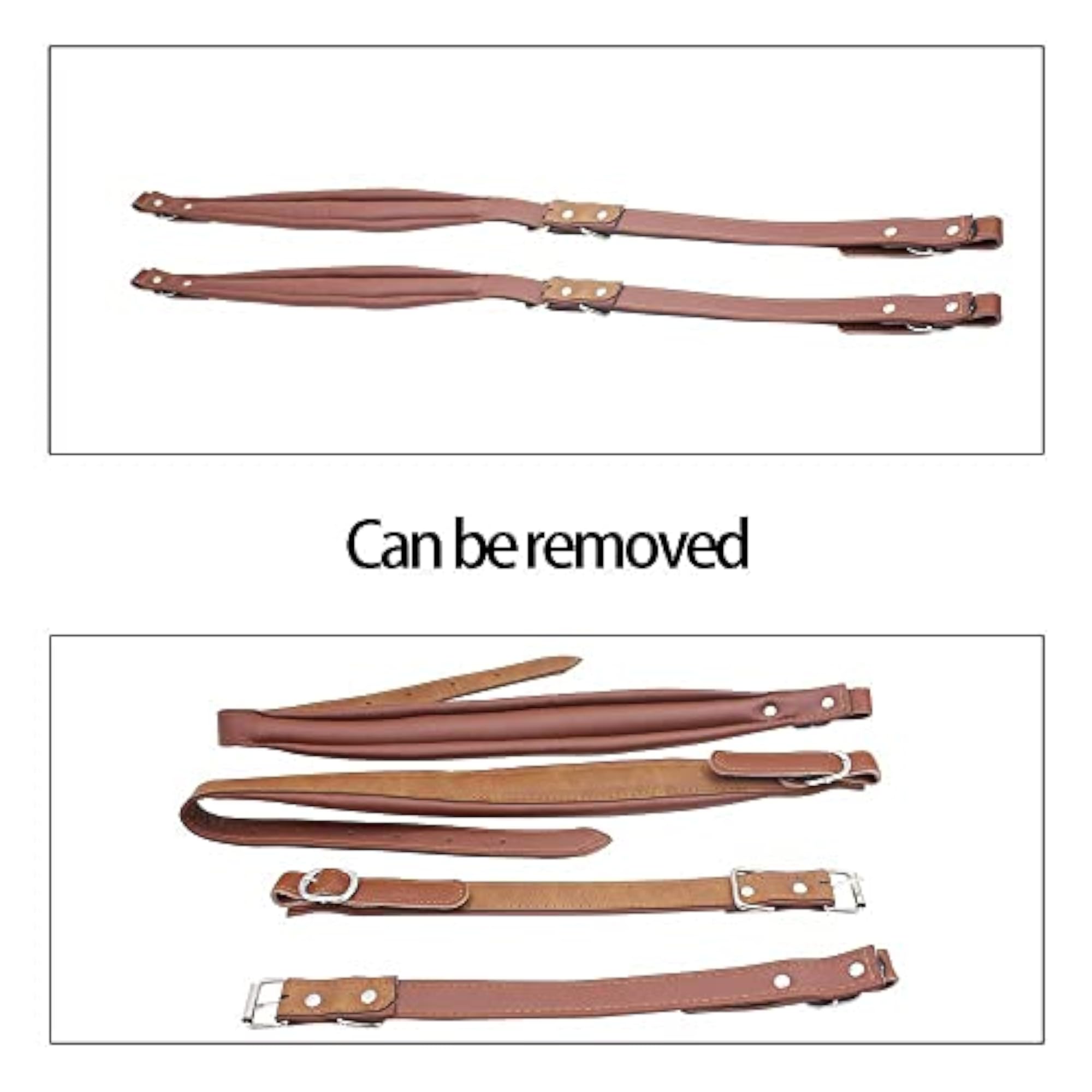 Genuine Leather Accordion Shoulder Strap
