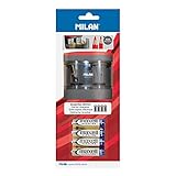 MILAN BWM10278 - Sacapuntas Power Sharp, Gris/Rojo, 7 x 6.5 cm