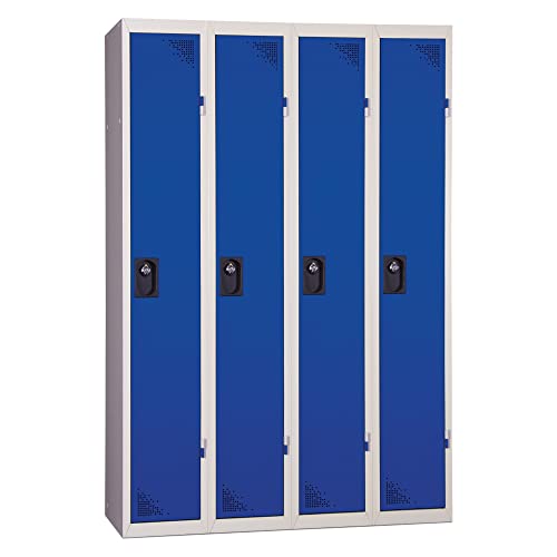 Vestiaire Industrie Propre - en kit - Bleu - 4 colonnes - Largeur 120cm