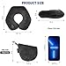 Rewondah Inflatable Travel Pillow, Inflatable Neck Pillow for Traveling Airplane, Travel Pillow with Soft Velour Washable Cover, U Shape Blow Up Neck Pillow for Airplanes Train Car Travel