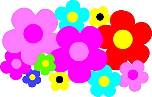 Multi Coloured Daisy Stickers - Large Pack 50+ Flowers