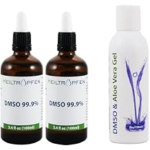 Bundle/Set of 2X DMSO 99.9% 3.4 fl oz + DMSO Gel with Aloe Vera 5 oz. | Heiltropfen