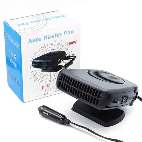 12v 200W Car Heater, Portable Car Heater and Defroster, Windshield Defogger, 12...