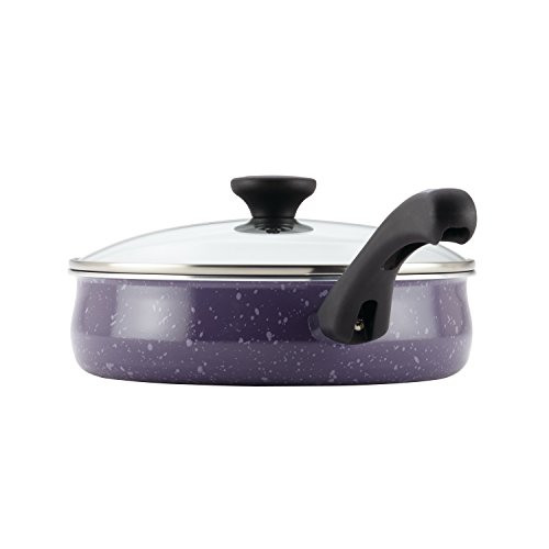 Paula Deen 16986 Riverbend Nonstick Cookware Pots and Pans Set, Aluminum, Lavender Speckle 9 Gallery Image