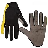 Mehrzweck Frauen Männer Winter Radfahren Handschuhe Volle Finger Fahrradhandschuhe Anti Slip Gel Pad Motorrad Mtb Rennradhandschuhe. M-XL. Sommerhandschuhe für Laufrad ( Color : Yellow , Size : XL )
