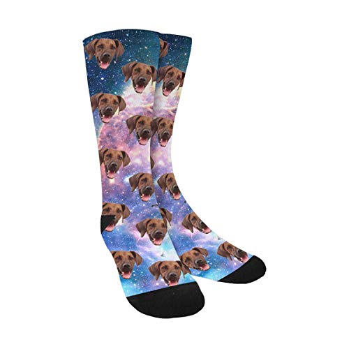 Custom Socks Print Your Photo Pet Dog Face Personalized Crew Socks for Men