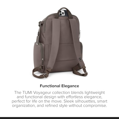 Image of TUMI - Voyageur Celina Backpack - Women's Work and Travel Bag - 16.0 inch X 10.6 inch X 6.5 inch - Holds Up to 16 inch Laptop - Mink