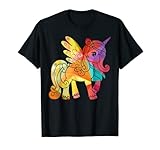 retro vintage unicorno divertente unicorno arcobaleno amante grafica p maglietta