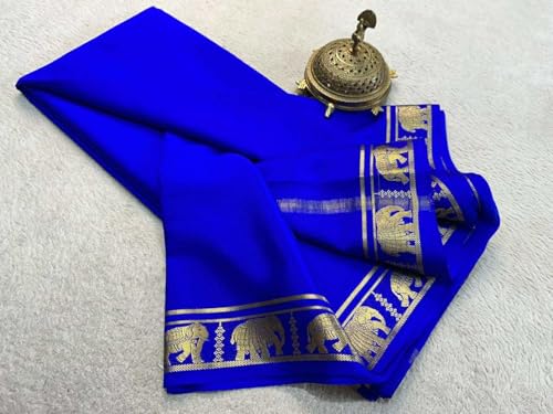 Image of RAJMALA Luxurious attactive Women's Semi Mysore Silk Saree Elegant Ethnic Wear with Blouse Piece