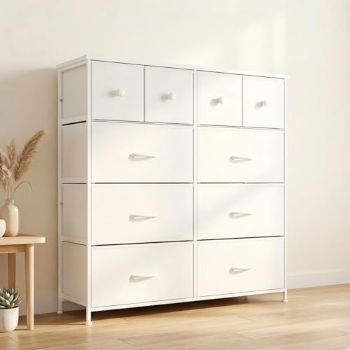 Opiniones y reviews de Cajonera Blanca Madera los 5 más buscados. 48 CHAGEE Cajonera para Recámara de 10 Cajones, Mueble Organizador de Almacenamiento con Estructura de Metal, Cómoda Cajonera Blanca Multifuncional 100x30x98 cm