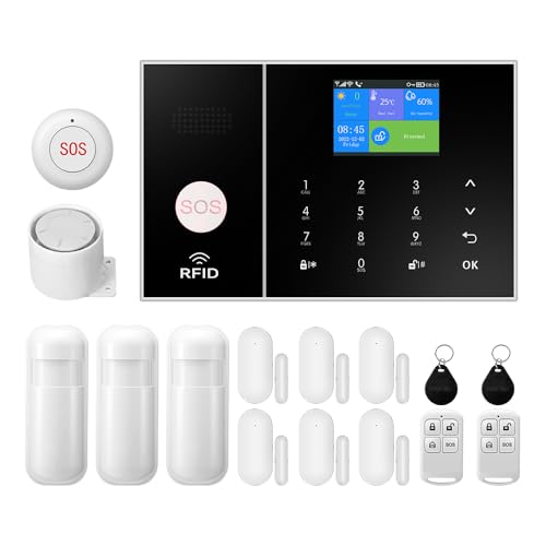 XNY WiFi Home Alarm System, Wireless Burglar Alarm System for Home Security with APP Alert 16-Piece-Kit (Motion Detector