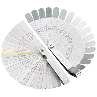 16 Blade Overhead Valve Feeler Gauge Set, 0.009 In To 0.027 In