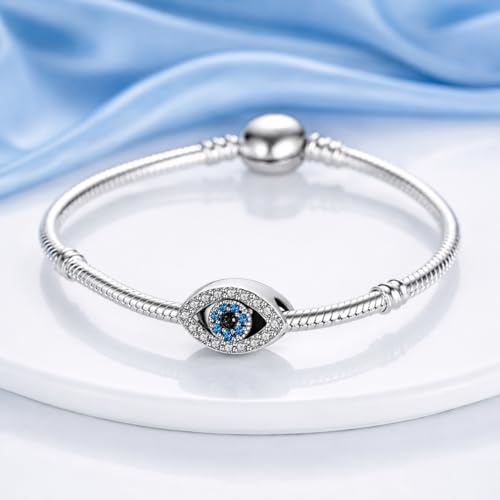 Cuentas de plata de ley 925 Ojo de la suerte con diseño duradero de alta joyería 3