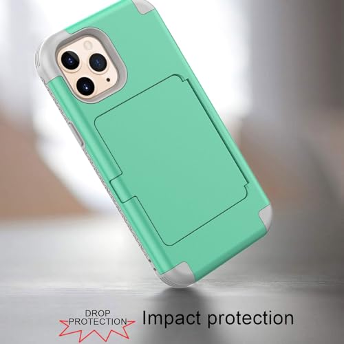 Étui portefeuille mince compatible iPhone 12 Pro Max bleu double couche antichoc premium - 4