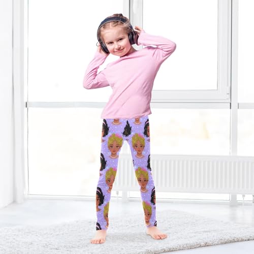 ALAZA Girls' Leggings Children's Yoga Pants Skinny Printed Dance African Woman 1 Comfortable 4T3