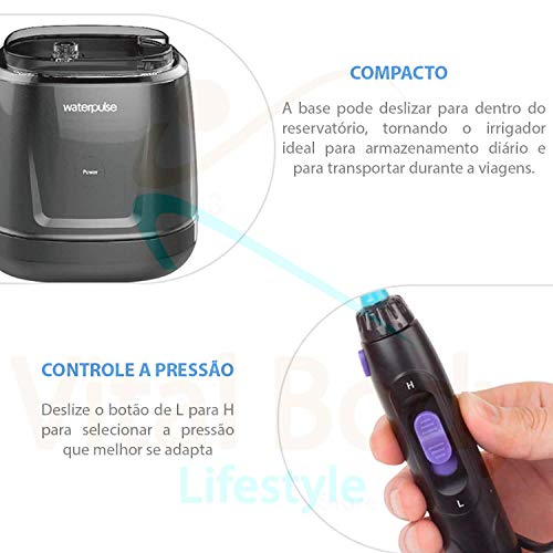 Irrigador Oral Waterpulse V700 Black Bivolt - Topseller