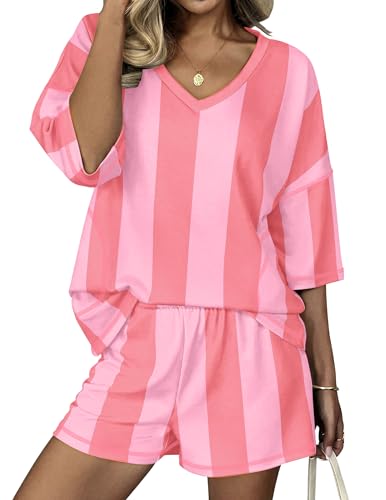 Ekouaer Two Piece Sets for Women Summer Lounge Sets 2039