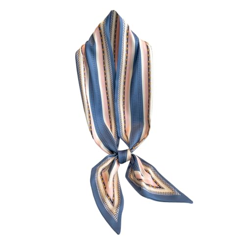 Genérico Pañuelos Cuello Seda Mujer, Elegante Pañuelo De Seda Largo Y Estrecho con Estampado Paisley Ideal para Blusas Y Atuendos De Negocios