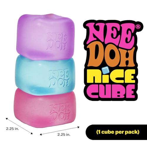 schylling needoh nice cube -sensory squeeze toy with super solid squish - 22534 cube