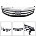 ALMULOO Front Bumper Grill Compatible with 2011-2012 Honda Accord Sedan 4 Door Upper Black Chrome Grille ABS Plastic Replacement for HO1200203 71121TA0A11
